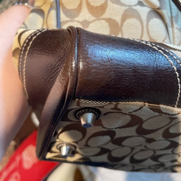 Coach Brown and Tan Signature Tote - Picture 13 of 13